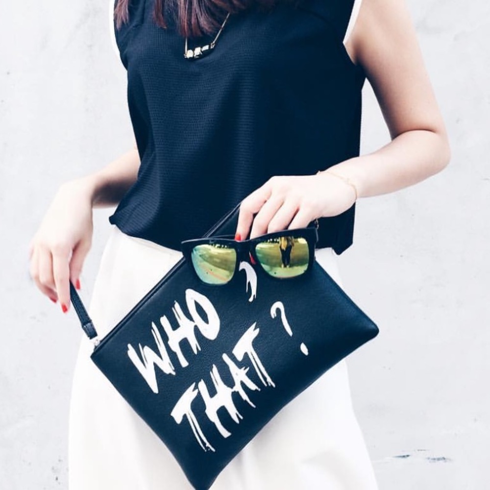 Simple black wristlet